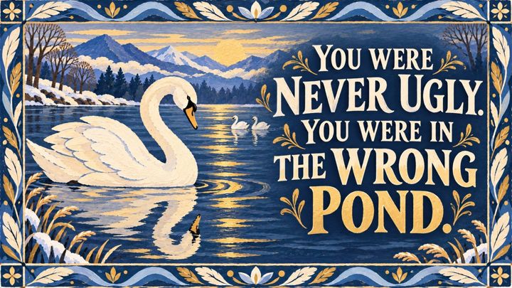 You Were Never Ugly. You Were in the Wrong Pond.